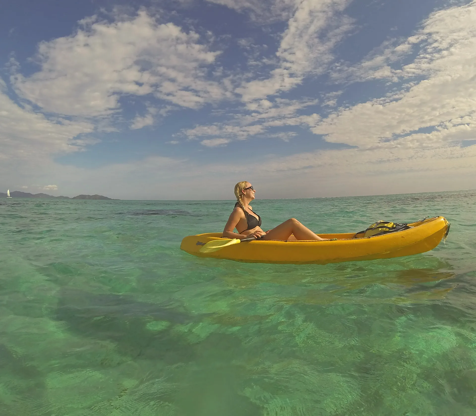 Kayaking on open water